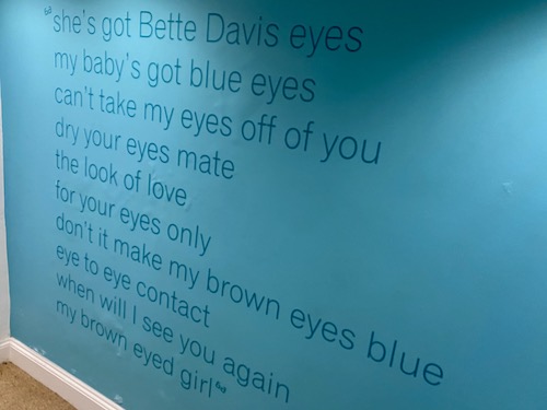 Amar Shah Opticians Song Lyric Wall