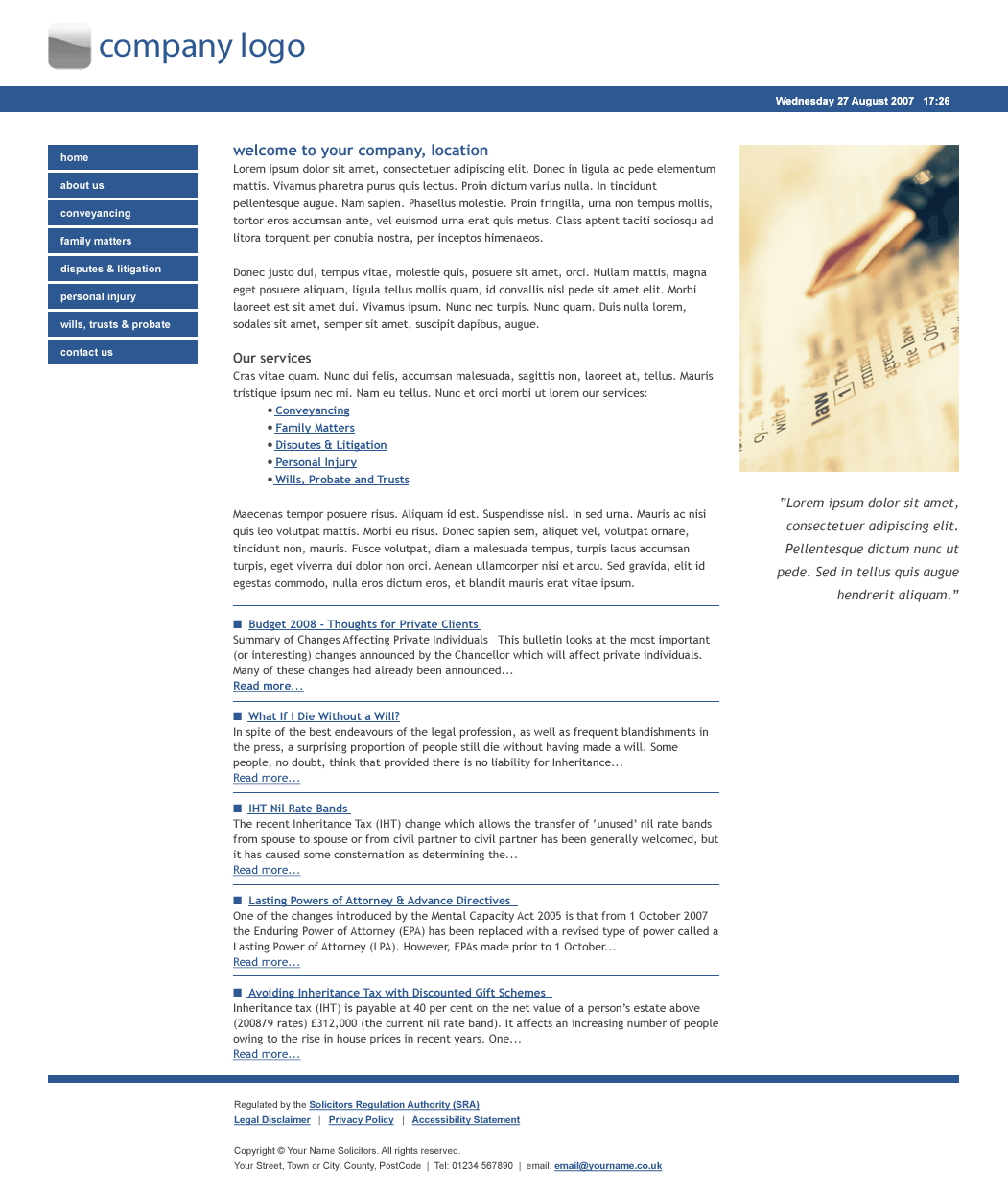 Sole Practitioner - Style 5 - Blue